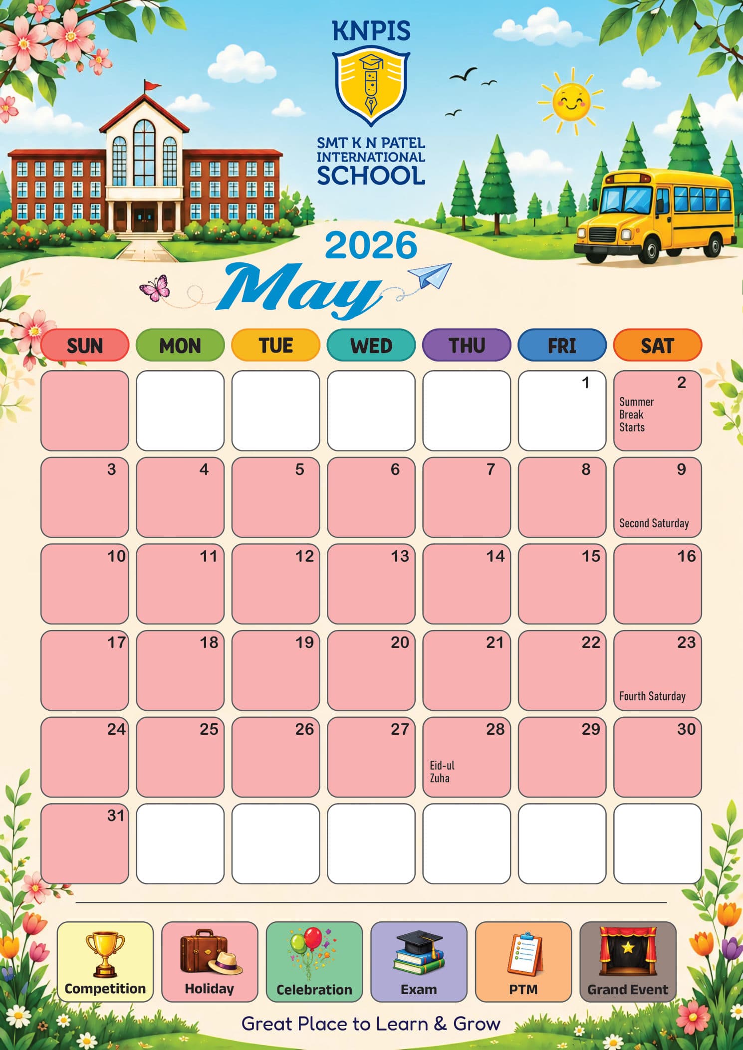 Academic Calendar 2026–27 – May