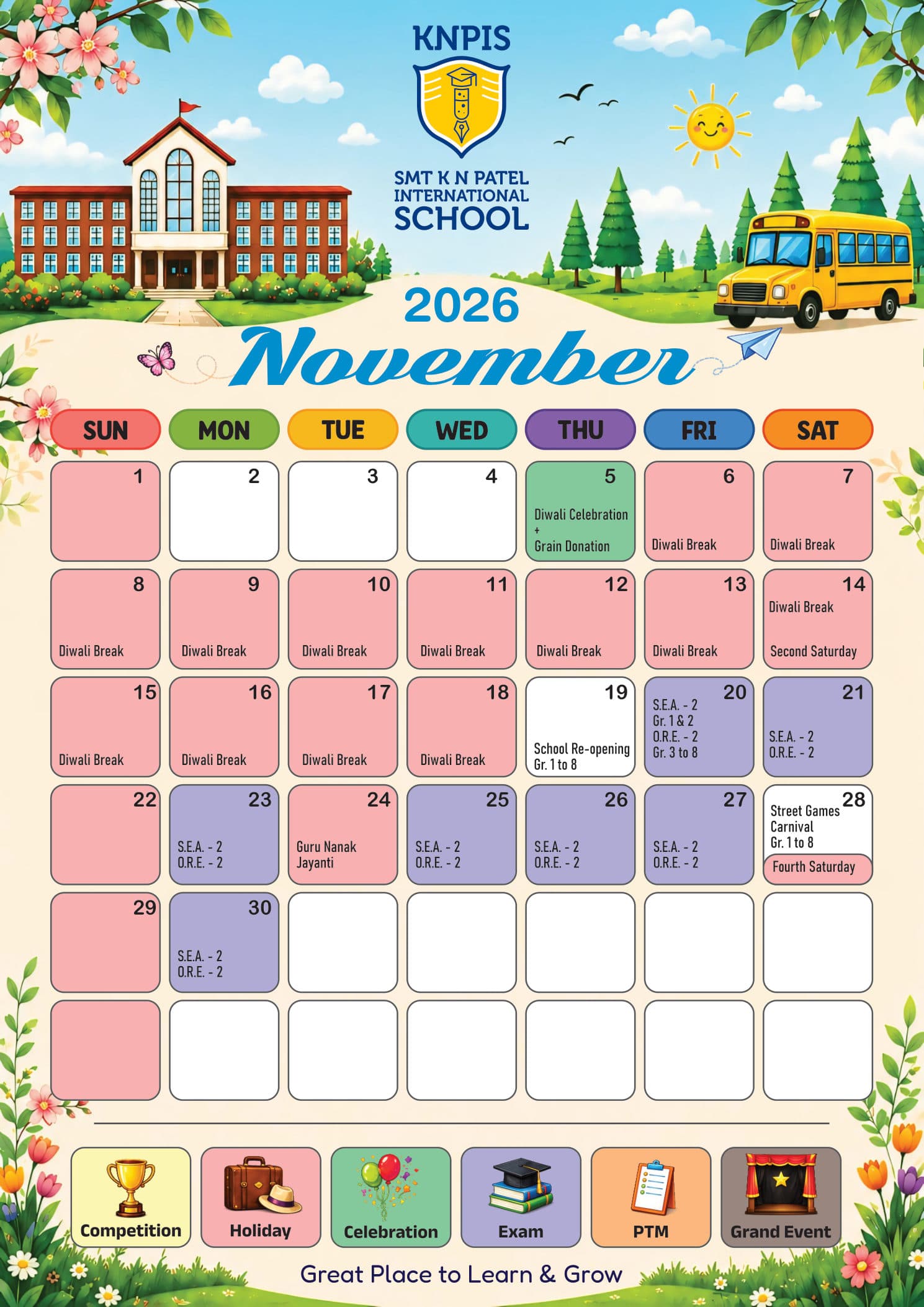 Academic Calendar 2026–27 – November