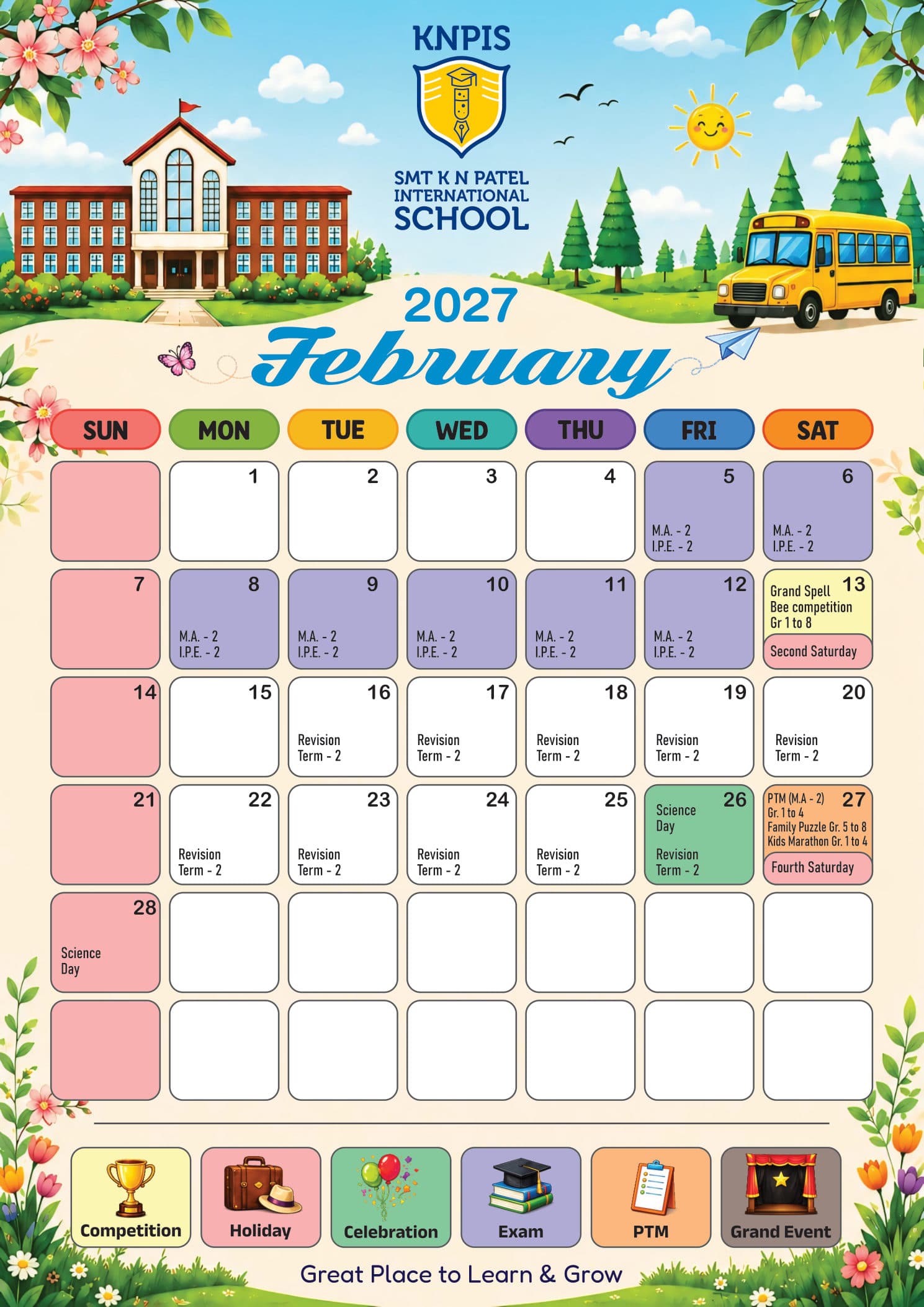 Academic Calendar 2026–27 – February