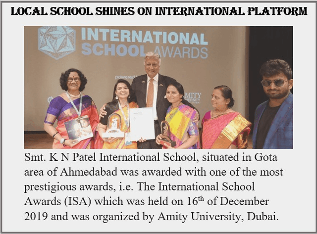 KNPIS receiving International School Award at Amity University, Dubai